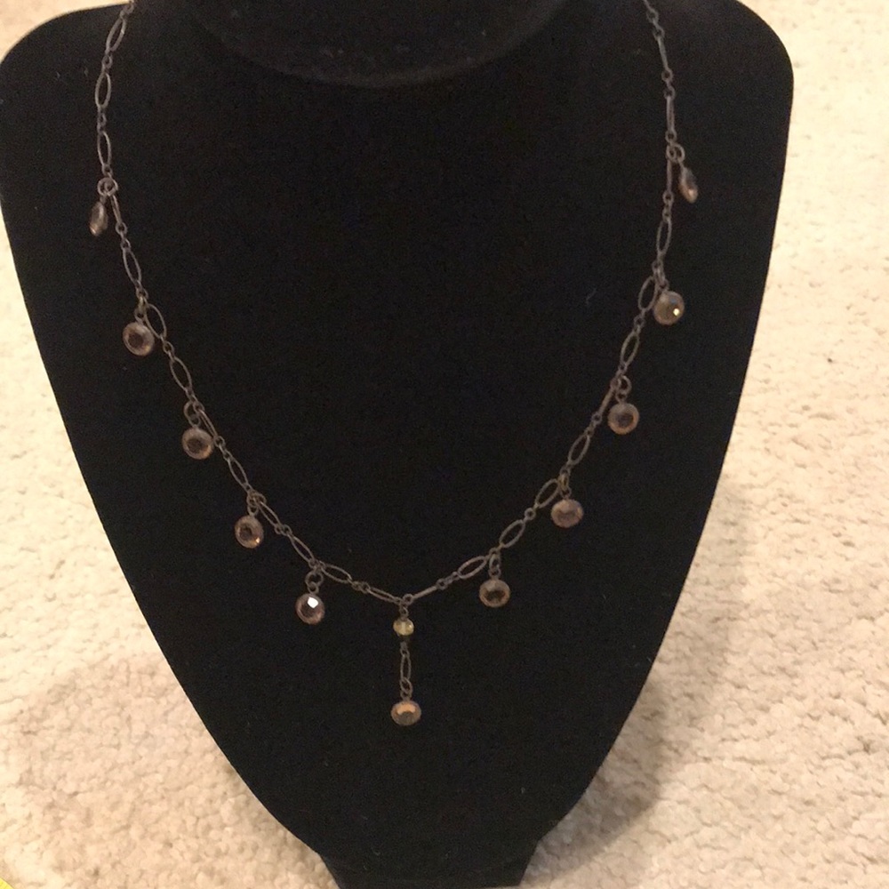 Brown crystal necklace